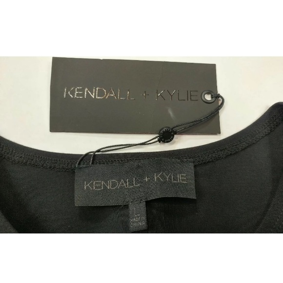 KENDALL + KYLIE Black Ponte Long Sleeve Dress - Picture 9 of 11